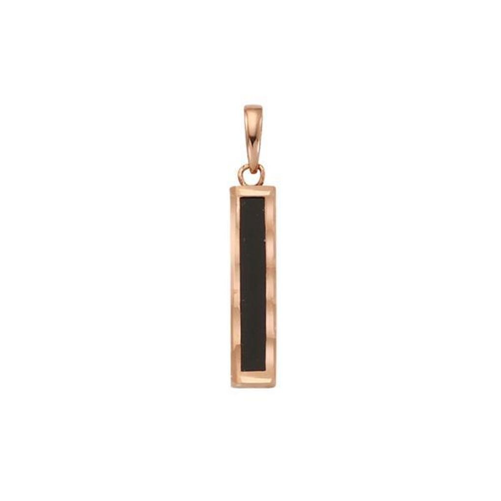 LLOYD Simple Onyx Rectangle 14K Gold Pendant LPP20C20G