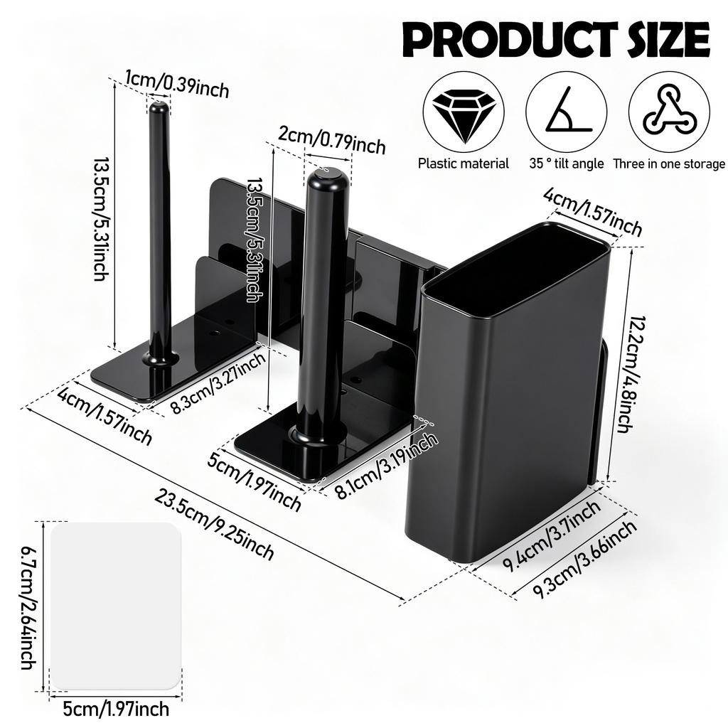 3-in-1 Cup Organizer Plastic Slushie Machine Cup Rack Desktop Bar Paper Cup Holder for Slushie Machine FS299 / FS300 / FS301