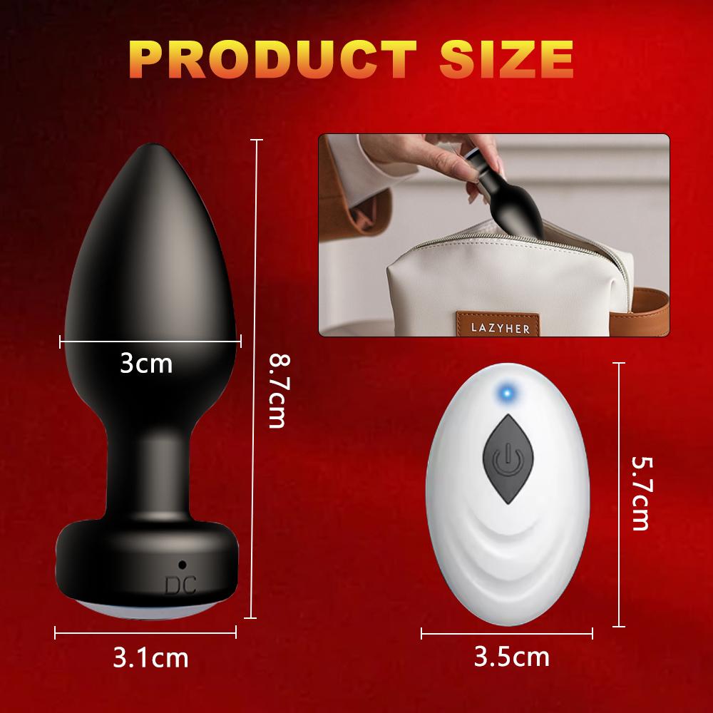 Беспроводной пульт дистанционного управления 10 частот вибрации Маленькая анальная пробка для женщин и мужчин Массаж простаты Вибрирующие анальные секс-игрушки для мужчин
