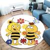 La Abeja Maya Round Area Rug,Carpet Rug for Living Room Bedroom Sofa Playroom Decor,Non-slip Floor Mat