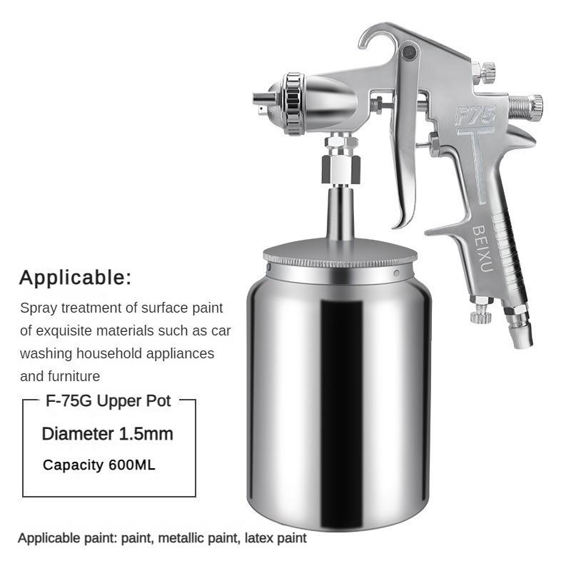 Пневматический краскопульт для латексной краски, автомобильный, мебельный, ремонтный пистолет для верхнего покрытия, распылитель из нержавеющей стали с высокой степенью распыления