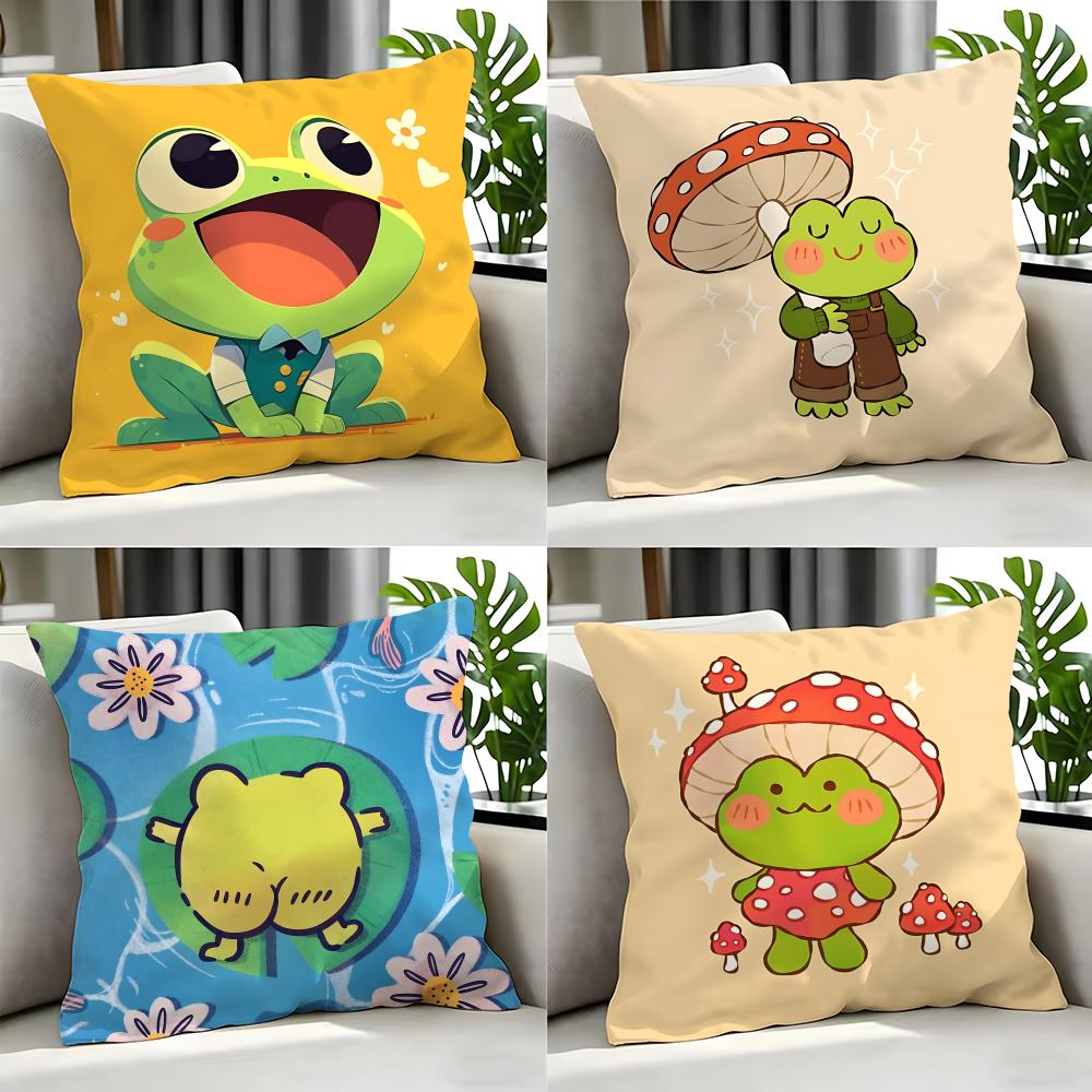 cute cute frog Cushion Cover Cushion Cover Set Pcs x x x Pillowcase Decorative Sofa Home Decor