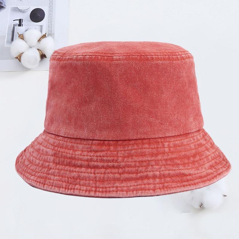 Washed Bucket Hat Men and Women Retro Summer Versatile Face Small Sunshade Bucket Hat Basin Hat Tide