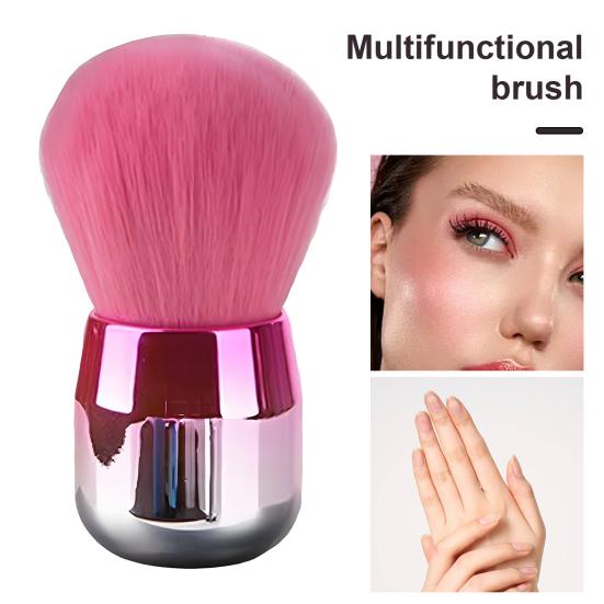 Yousheng Nail Art Dusting Brush with Handle Nail Art Dust Powder Remover Cleaner Kabuki Brush Multi-purpose Loose Power Foundations Blush Makeup Brush