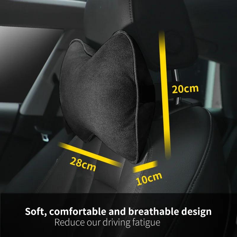 Car Sticker For Alfa Romeo 159 147 1pc/2pcs Car Headrest Fur Neck Pillow Seat Head Cushion Pillow For Alfa Romeo Giulia Stelvio abc012