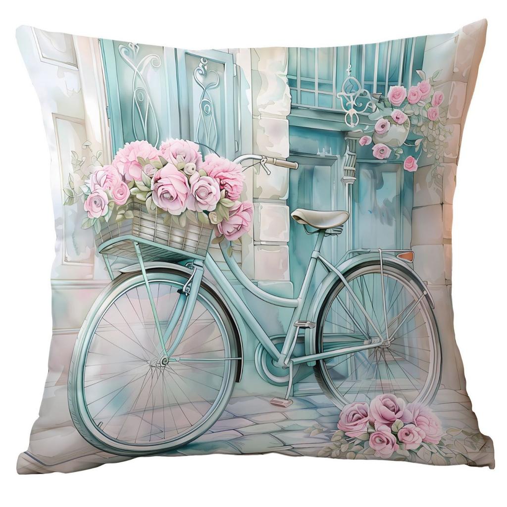 Новая весенняя наволочка с цветочным принтом, мятно-зеленая, для дома, гостиной, дивана, подушки