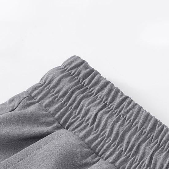 Men Shorts Adjustable Drawstring Waist Casual Trousers with Reinforced Pockets Solid Color Wide Leg Summer Sport Shorts