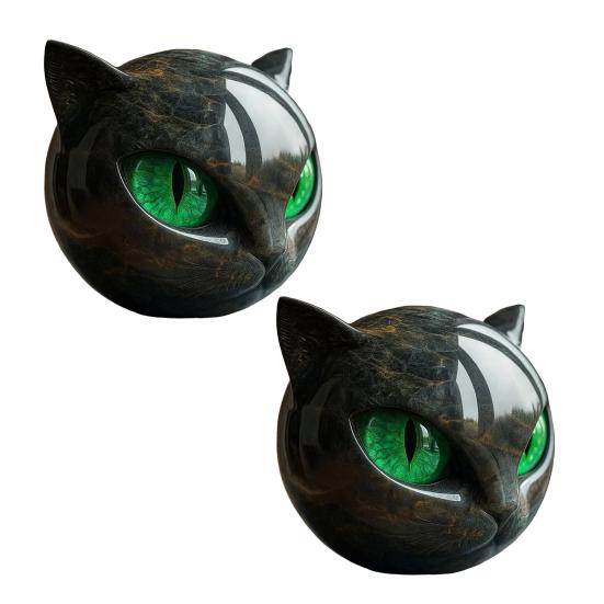 Мини Кошка Камень Полимерная Кошка Голова Фигурка Коллекционный Целебный Камень Мраморная Текстура Кошка Камень Сувенир Подарок для Любителей Кошек Женщин Мужчин