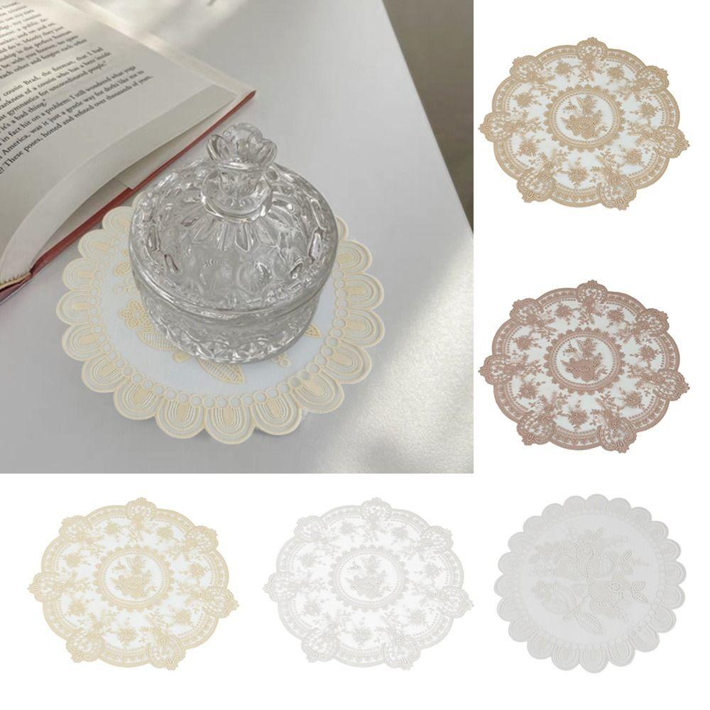 Вечеринка Свадьба Украшения для дома Кружево Вышитые Подставки Кухонные Принадлежности Скатерть