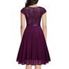 Women's Swing Dresses Sequin Round Neck Short Sleeves A Line Dress Chiffon Skirt Cocktail Party Evening Wedding Guest Outfits Bridesmaid Wear