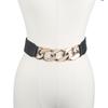 Gold Chain Belt Elastic Silver Metal Waist Belts for Women High Quality Stretch Cummerbunds Ladies Coat Waistband