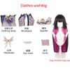 New Damselette Columbina Cosplay Costume Wig Game Impact Fatui Cosplay Suits Women Role Play Party Dress Outfits