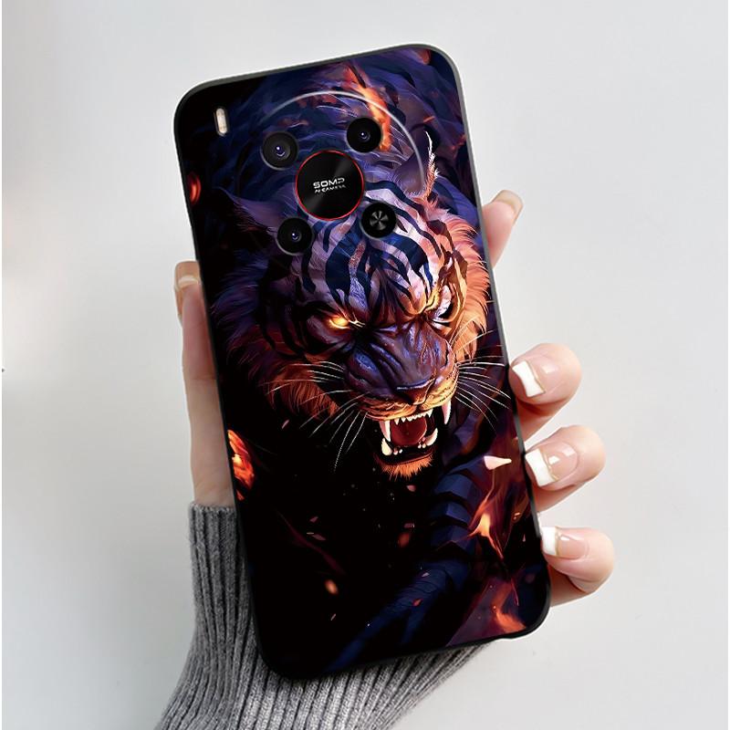 Phone Case For ZTE Blade V70 Max/Nubia V70 Max Soft Silicone Black Case Bright Pattern Pink Sand Beach,Garden Shockproof Shell