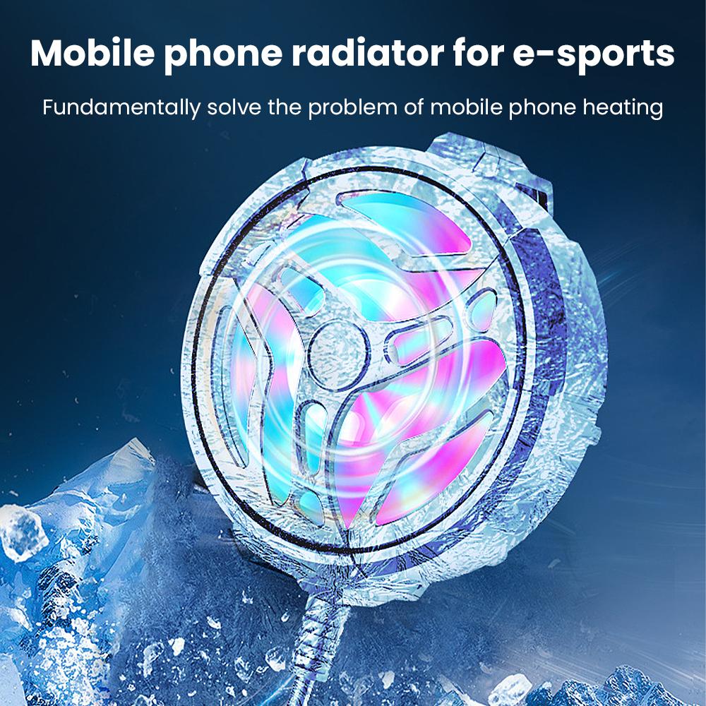 Универсальный RGB мини-вентилятор охлаждения телефона USB-радиатор Turbo Hurricane игровой кулер инструменты для iPhone Samsung Xiaomi Redmi Huawei Nova
