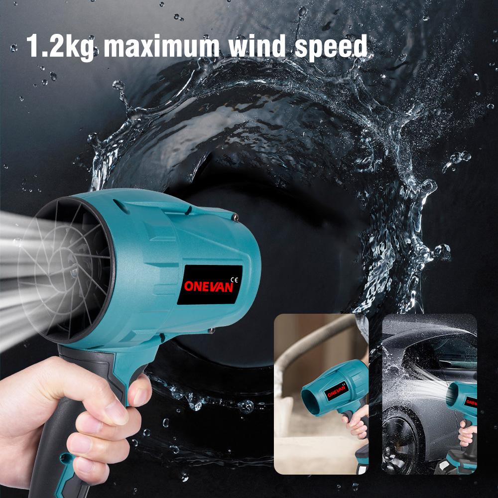 OENVAN 2000W Brushless Electric Air Blower 200M/S Cordless Turbo Blower Dust Snow Sweeper Power Tool for for Makita 18V Battery