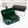 Elegant Green Jewelry Box - Large Faux Leather Organizer for Earrings, Necklaces & Rings. Perfect Gift for Women & Mothers! 