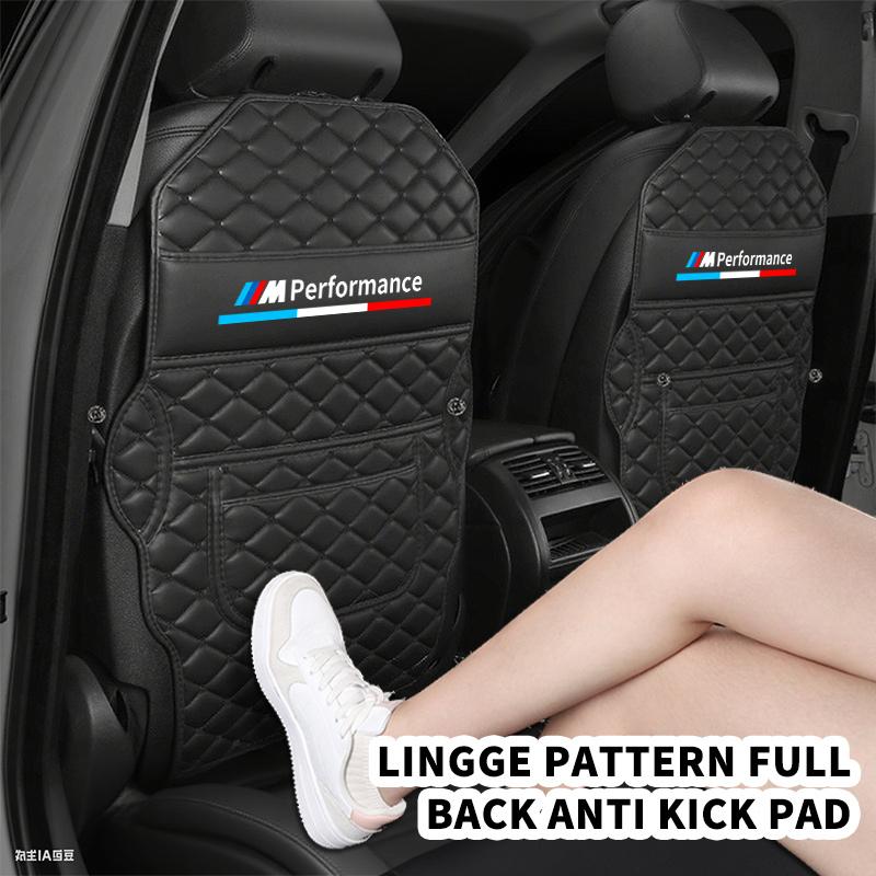qznrv2 Car Seat Back Anti Kick Pad Protector Cover with Storage Pocket For BMW Performance M Alpina E71 E83 F30 M6 F01 F20 X1 X2 X3