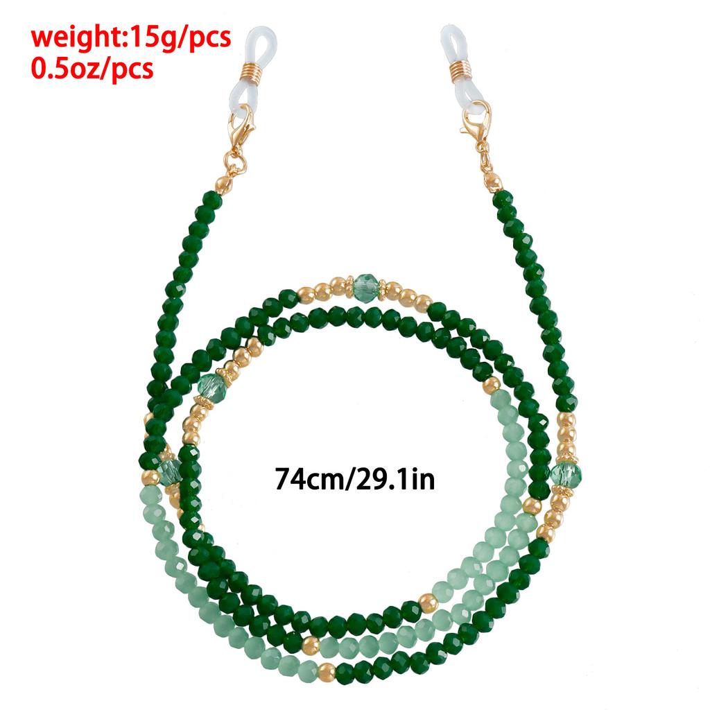 Цветная шпинель, бусины для очков, цепочка для маски, зеленая цепочка для женщин, шейный переносной шнурок, цепочка для наушников, защита от потери