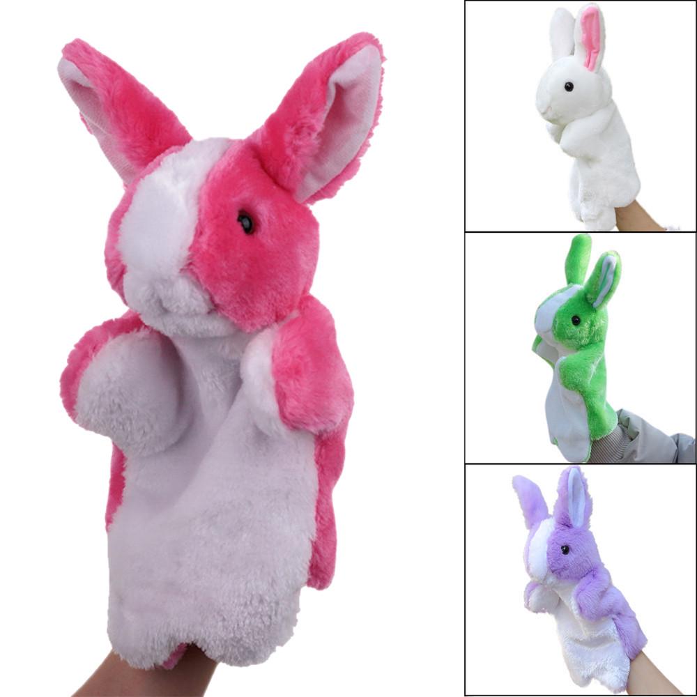 Cute Cartoon Doll Kids Glove Hand Puppet Rabbit Plush Bunny Finger Toys
