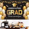 180x115cm Graduates Background Black Gold Happy Graduation Banner  School Party Decor