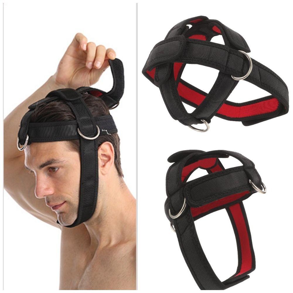 Black Head Training Harness Adjustable Neck Strength Training Strap  Home