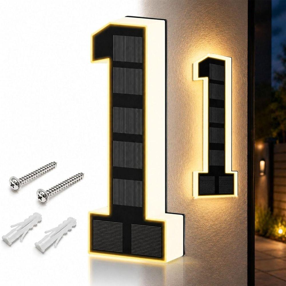 IP65 Waterproof LED House Number Plaque 4.7inch,6.7inch.9inch LED Address Numbers Signs Home