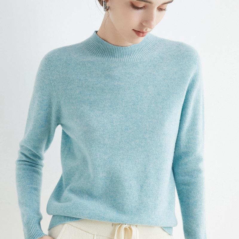 Женский свитер из 100% шерсти, СОВРЕМЕННАЯ НОВАЯ водолазка SAGA, вязаный пуловер, зимние джемперы, женские вязаные топы с длинным рукавом