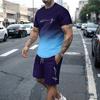 3D Printed Men's Set Summer Everyday Street Men's Short-sleeved T-shirt And Shorts Set Outdoor Beach Short Urban Fashion T-shirt