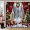 Christmas Gifts Shower Curtain Xmas Tree Winter Forest Cedar Nature Landscape Home Wall Hanging Fabric Bathroom Curtains Decor