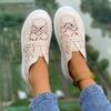 2024 Summer Large Size Women's Shoes New Hollow Mesh Breathable Muffin Thick-soled Lazy Casual Single Shoes