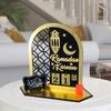 Ramadan Advent Calendar Islamic Muslim Plaque for Mantle Wall Window