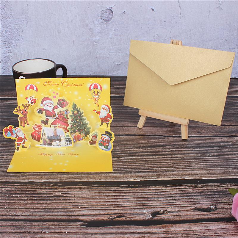 3D Christmas Pop-Up Card: Santa & Snowman Design