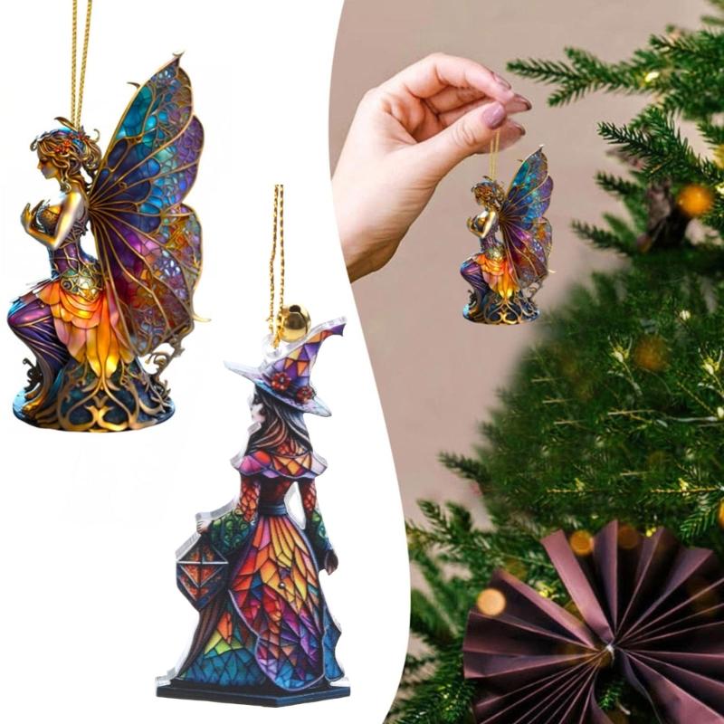 Car Mirror Hanging Accessories Halloween Witch Ornament Rearview Mirror Ornament Car Pendant Auto Interior Decoration