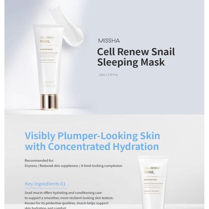 MISSHA Ночная маска Cell Renew Snail