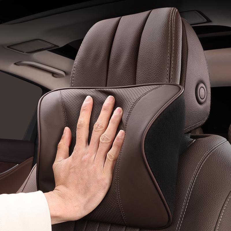 Genuine Leather Headrest & Neck Support for Toyota Crown Land Cruiser