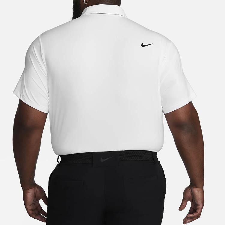 Nike Мужская рубашка поло Dri Fit Tour Solid Logo Half Button с белыми пуговицами DR5298-100