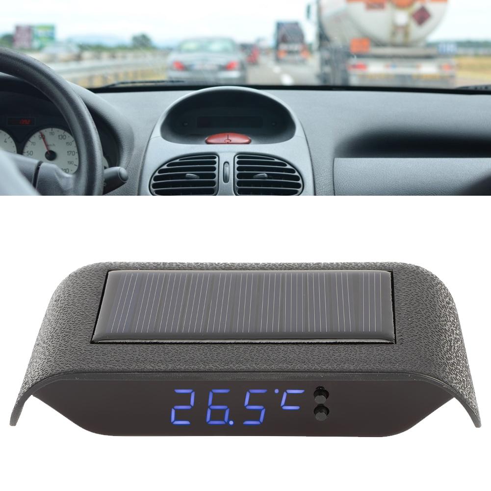 Солнечные часы Портативные светодиодные светящиеся цифровые часы для автомобиля Автомобиля Грузовика Аксессуар УкрашениеСиний