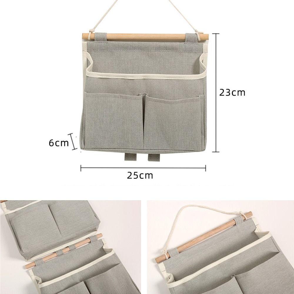 Wall Mounted Hanging Bag Multiple Pockets Sundries Storage Pouches Debris Storage Basket Home