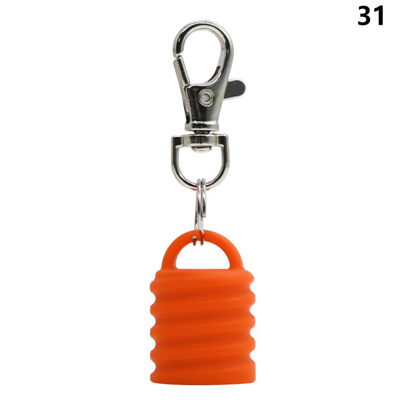 Practical Silicone Keychain Cap lip gloss accessories Portable Durable Holder Keychain Compatible For Lipstick Storage Cap