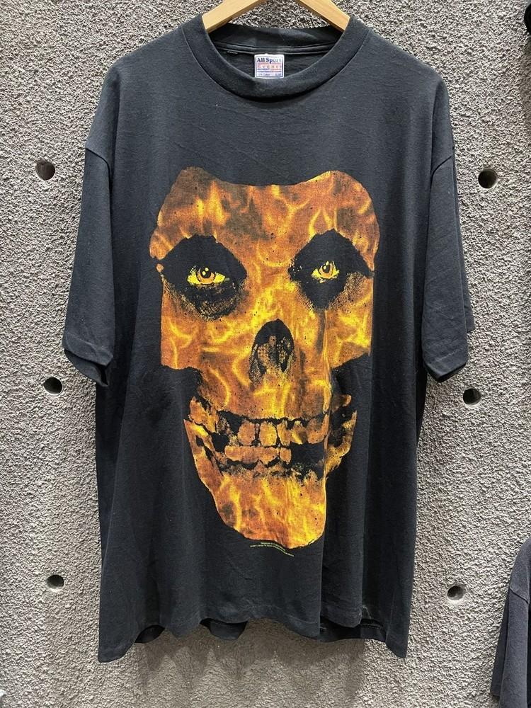 Винтажная футболка группы Misfits 90-х, базовая черная унисекс футболка Misfits S-5XL KH13931 Унисекс футболка