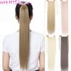 Long Straight Drawstring Ponytail Heat Resistant Synthetic Natural Straight Wrap Around Clip In Ponytail Hair Extension