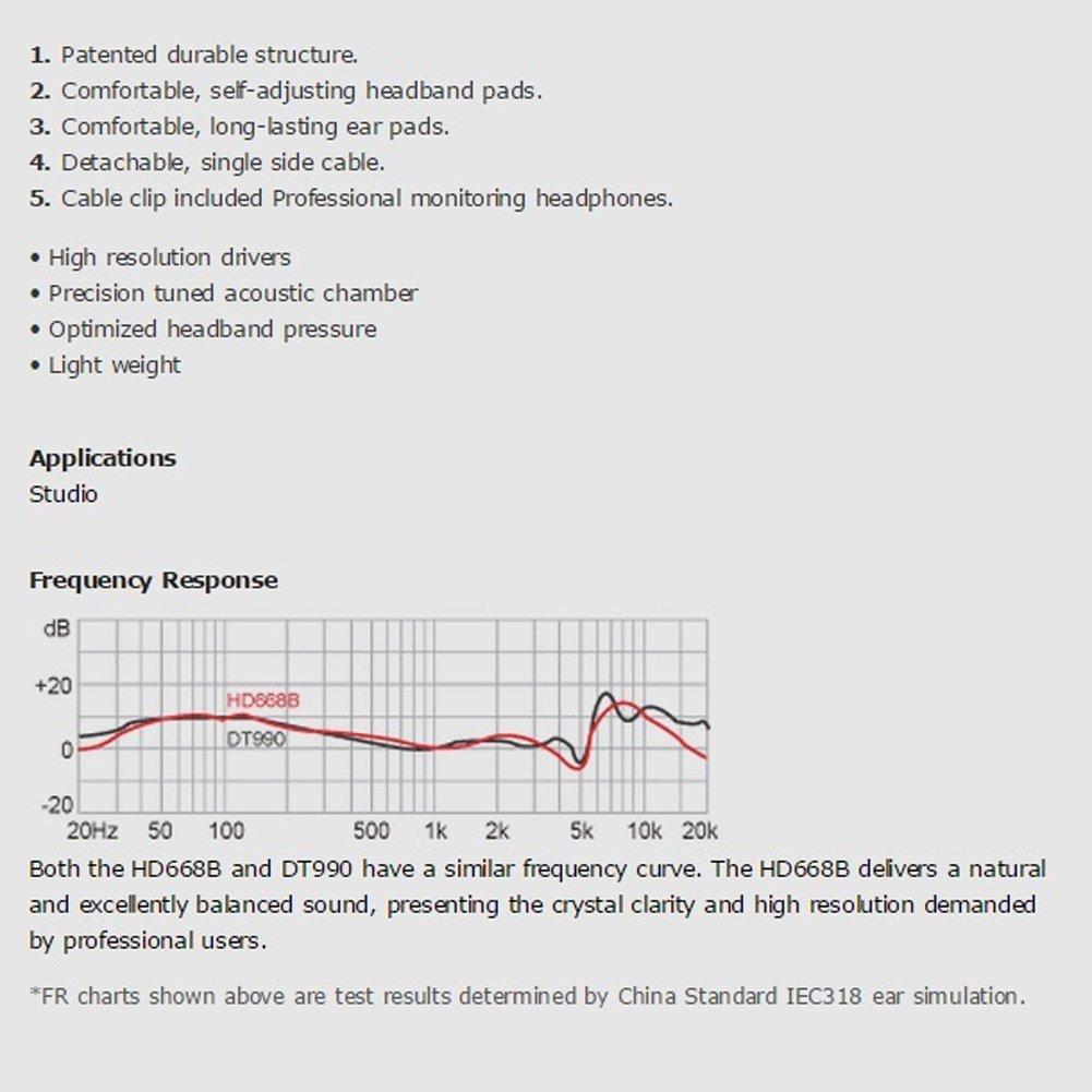 Superlux профессиональные мониторные наушники HD668B полуоткрытые