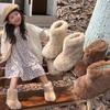 Fashion Kids Fluffy Fur Snow Boots Winter Baby Soft Warm Cotton Shoes With Plush Shoe Fashion Girls Princess Thick Warm High Cotton Boot