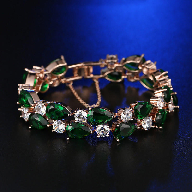 Женский ювелирный браслет с горным хрусталём