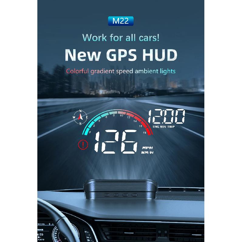 AD M22 Автомобильный GPS HUD Проекционный дисплей на лобовое стекло Универсальный цифровой GPS спидометр Проекция на стекло Автомобильный спидометр Проектор на лобовое стекло