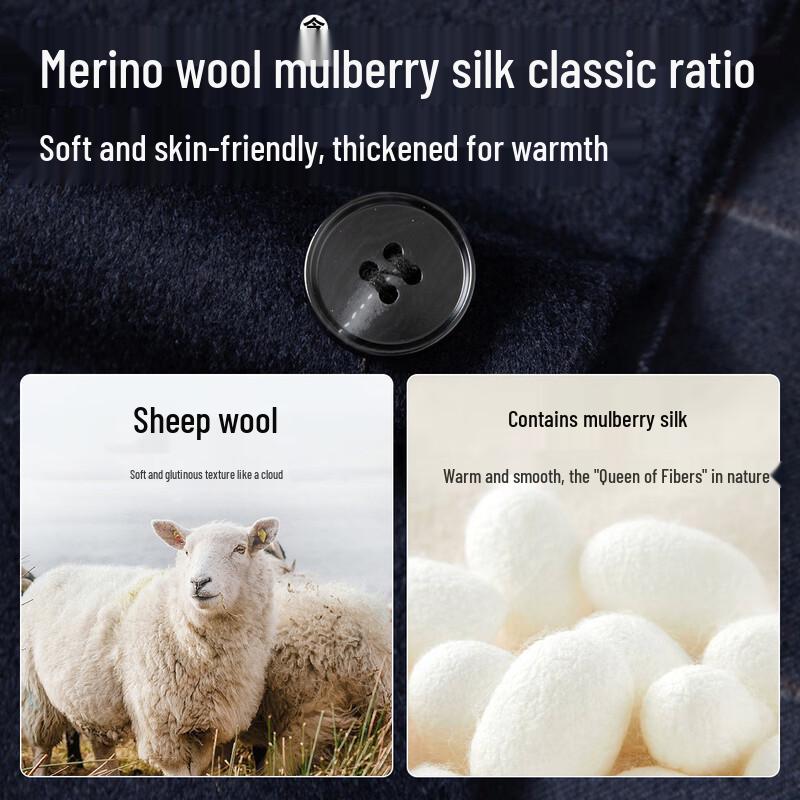 MONTAGUT Мужской пиджак кэжуал из смесовой шерсти ягненка и шелка