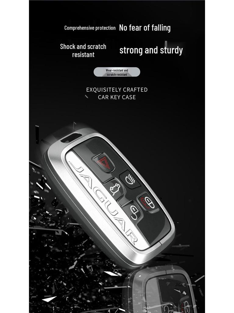 Чехол для ключа Jaguar: Корпус из алюминиевого сплава для моделей XEL, XFL, F-Pace, XJL, XF, XE, F-Type