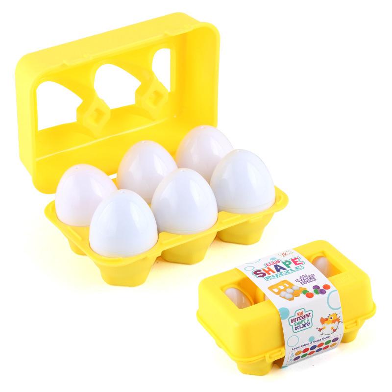 12 Matching Eggs Montessori Sensory Baby Toys Easter Eggs Chicken Colors Shapes Sorter Learning Educational Toy For Kids Gifts
