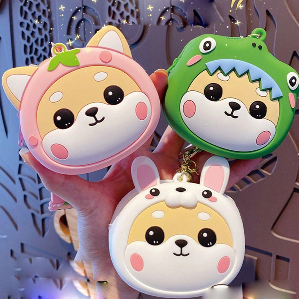 Backpack Pendant Coin Purse Keychain Purse With Keychain Shiba Inu Dog Keychain Zipper Change Purse