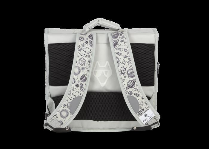 Cartable - POL FOX - ROCKET - 35 cm - Rabat réversible - Gris - Enfant